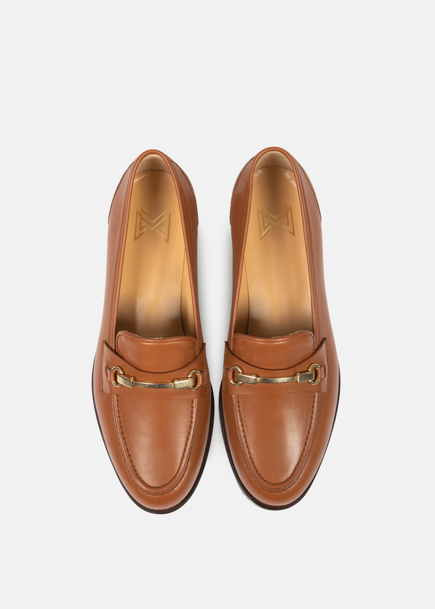 Rosie Patent Loafers with Gold Bar for Women MOKKAH